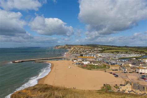 West Bay Beach Dorset Uk with Beach and Waves Stock Photo - Image of landscape, outdoors: 208984256