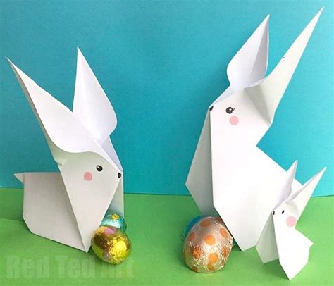 Easy Paper Bunny Origami - Red Ted Art - Kids Crafts