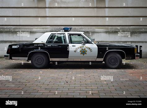 Classic California Highway Patrol Police Car Stock Photo - Alamy