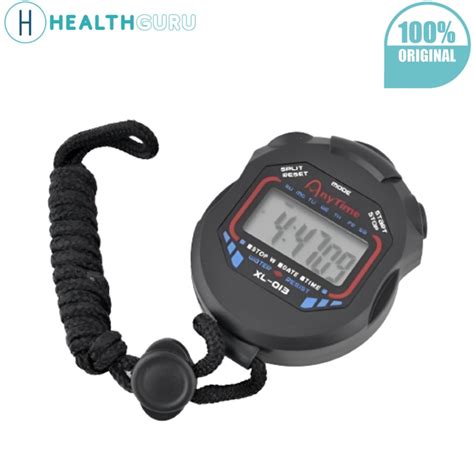 HealthGuru Stopwatch Waterproof Digital Running Timer Sports LCD Chronograph Stop Watch Timer ...