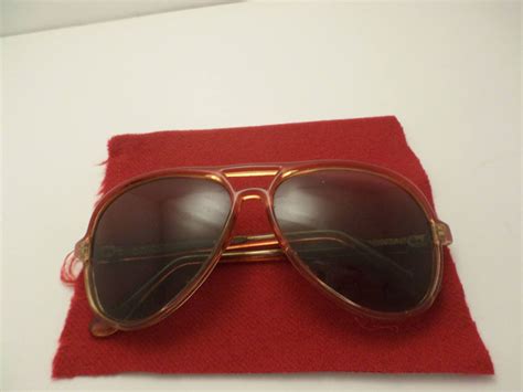 Vintage 70's aviator sunglasses pale brown ombre' (gold nugget inside gray lens