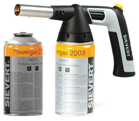 SIEVERT, Webbed Flame, Instant On-Off, Hand Torch w/ Cylinder - 45DY80|228203 - Grainger