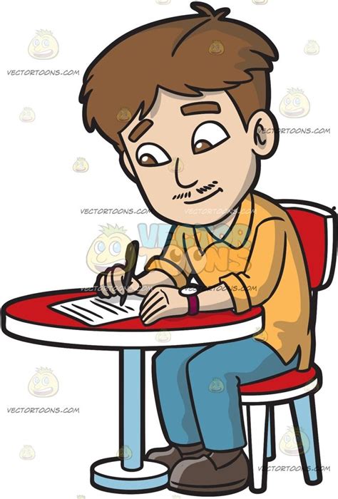 A Man Writing A Personalized Letter | Black pen, Lettering, Man writing