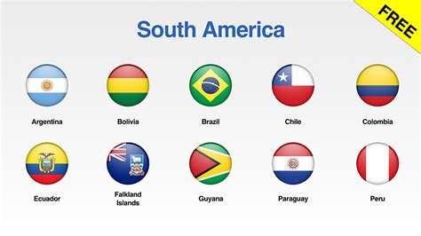 Free Set of America Flags Icons for your Presentations - PresoMakeover