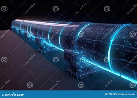 Pipeline, Transportation of Oil and Gas through Pipes. Stock Illustration - Illustration of ...