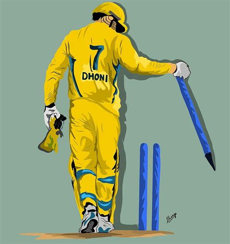 Ms Dhoni illustration, cricket cartoon HD phone wallpaper | Pxfuel