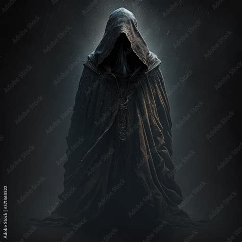 mysterious figure shrouded in a cloak of darkness, fantasy art, AI ...