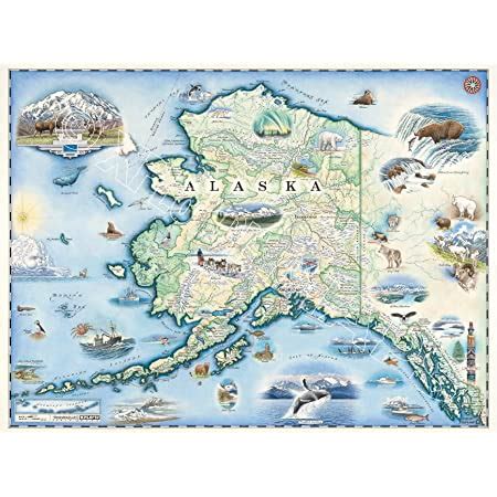 Amazon.com : Alaska State Wall Map - 16.75" x 15.25" Laminated : Office ...