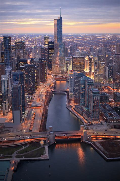 Chicago Downtown - Aerial View by Berthold Trenkel