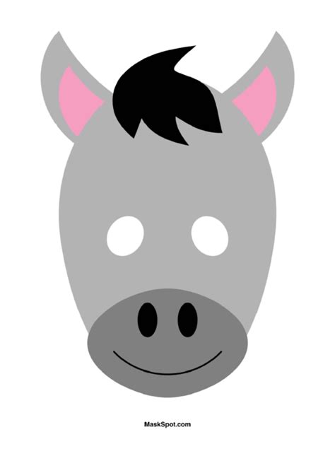 Donkey Mask Template printable pdf download