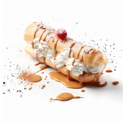 Premium AI Image | there is a banana split with whipped cream and a cherry on top generative ai