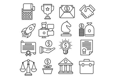 Business Icons Set Graphic by back1design1 · Creative Fabrica