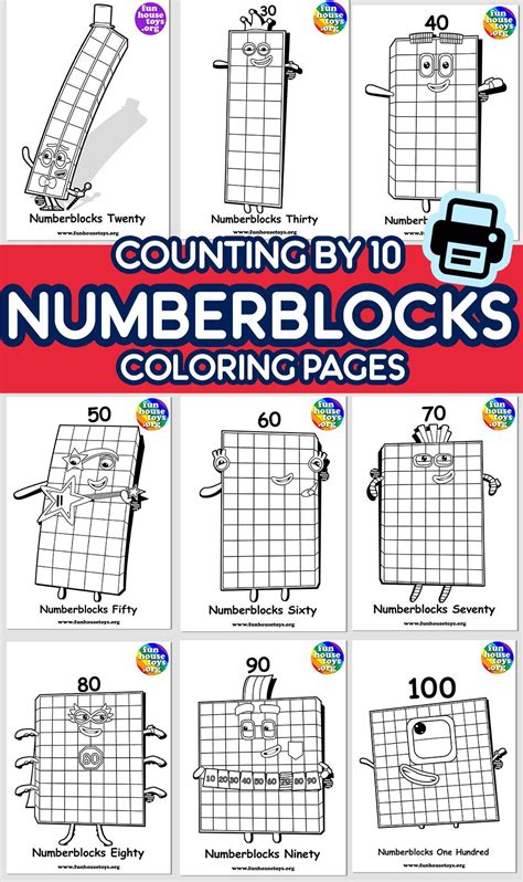 New and Fun Numberblocks Counting by 10 Printables - Teaching Math made easy | Fun printables ...