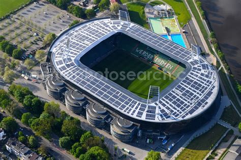 Bremen from above - The Weser Stadium in Bremen, the stadium of the ...