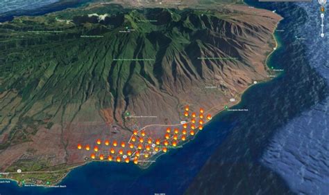 PHOTO Satellite Heat Detections Of Maui Hawaii Fires