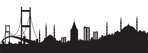 Istanbul Skyline Silhouette at GetDrawings | Free download