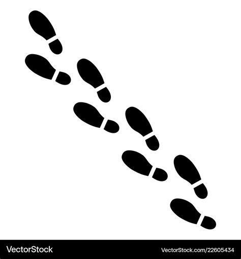 Human foot steps Royalty Free Vector Image - VectorStock