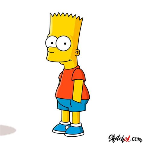 How to draw Bart Simpson - Step by step drawing tutorials | Simpsons ...