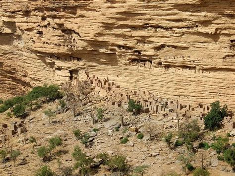 Cliff Dwellings in Dogon Country, Banane, Mali, Africa. You can see ...