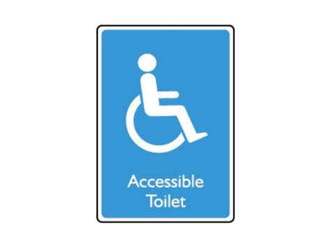 Accessible Toilet Sign - 100mm x 150mm - Safe Industrial