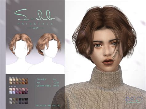 The Sims Resource - Short curly hairstyle by S-Club