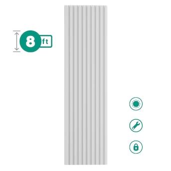 Tuftex PolyCarb 2.17-ft x 8-ft Corrugated Translucent White Polycarbonate Plastic Roof Panel in ...