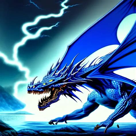 Blue Lightning Dragons