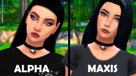 Maxis Match vs Alpha cc + Cc Link - YouTube