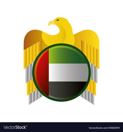 Uae national day spirit union falcon bird Vector Image