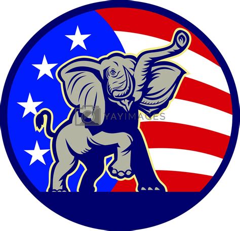 Republican Elephant Mascot USA Flag by patrimonio Vectors & Illustrations Free download - Yayimages