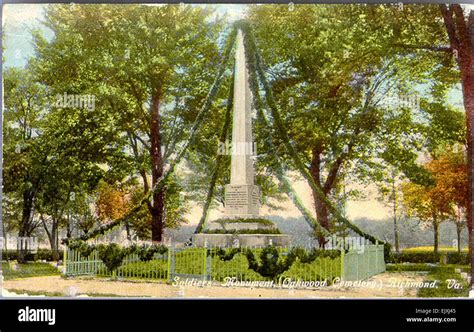 Soldiers' Monument (Oakwood Cemetery,) Richmond, Va Stock Photo - Alamy