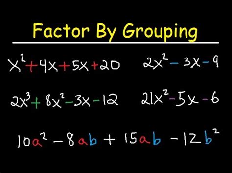 Common factor by grouping of terms: examples, exercises - science - 2023