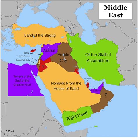 Etymology of Country Names - Middle East | Country names, Map, Middle east