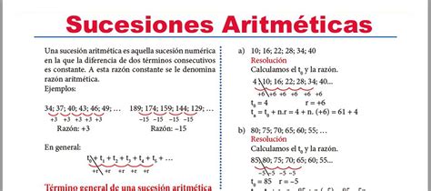 Aprende sucesiones aritméticas: conceptos, fórmulas y ejemplos claros