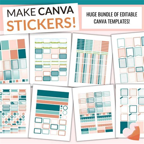 Editable Canva Planner Sticker Templates