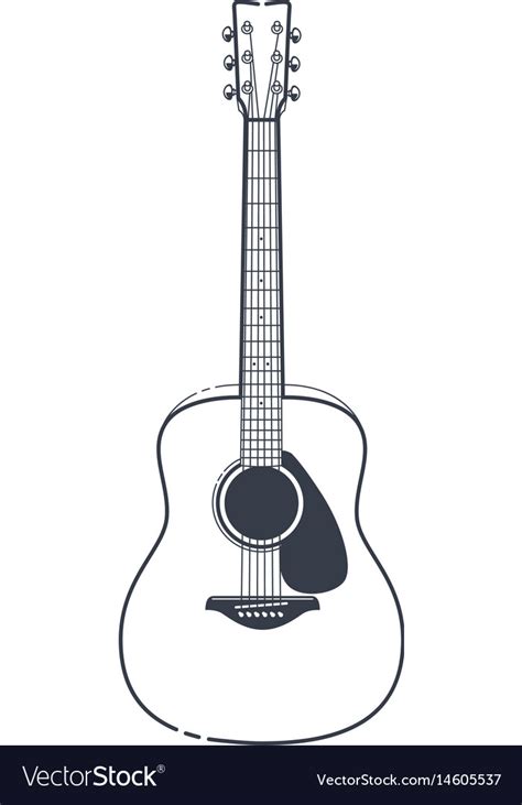 Acoustic guitar Royalty Free Vector Image - VectorStock