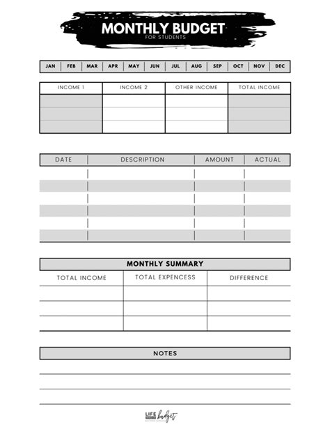 23 Free Printable Budget Templates To Use In 2023! - Life and a Budget