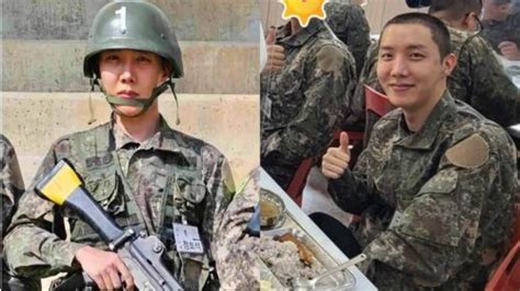 J-Hope undergoes training on handling gun, poses with soldiers in pics ...