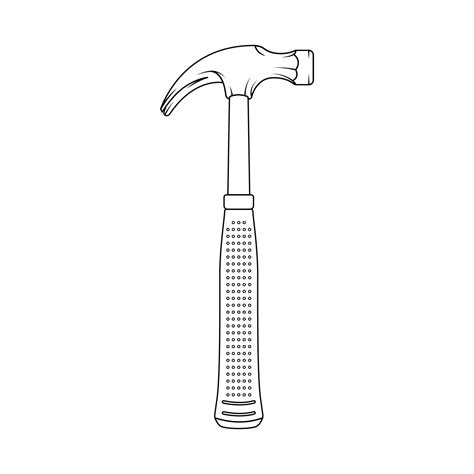 Hammer Outline SVG Cut File Claw Hammer Svg Thor Hammer Svg Hammer Tool ...