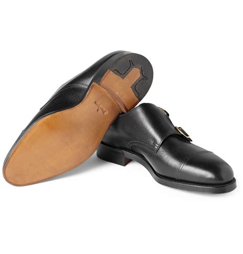 John Lobb William Leather Monk-strap Shoes in Black for Men - Lyst