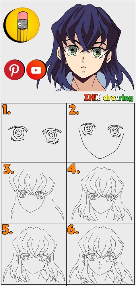 Anime drawing/how to draw inosuke from demon slayer | Easy drawings, Anime drawings tutorials ...