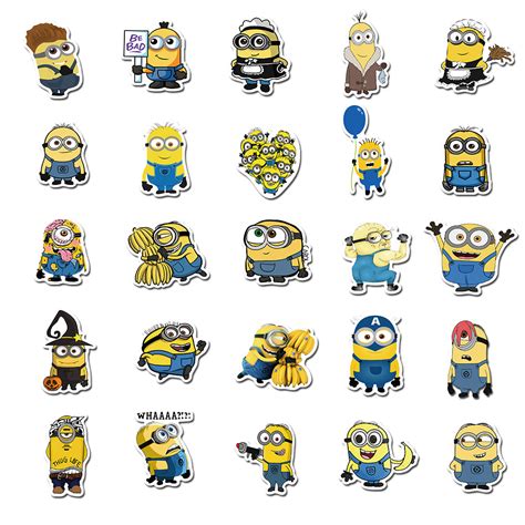 50pcs Minions 1 Stickers – AU Sticker World