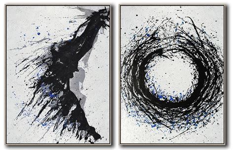 Original Artwork Extra Large Abstract Painting,Set Of 2 Minimal ...