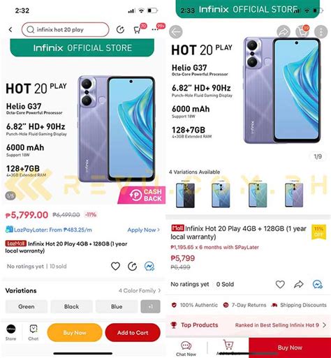 Infinix HOT 20 Play priced at P6,499 in the Philippines - revü