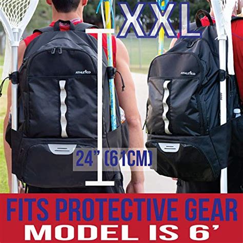 Athletico Lacrosse Bag - Extra Large Lacrosse Backpack - Holds All Lacrosse or Field Hockey ...