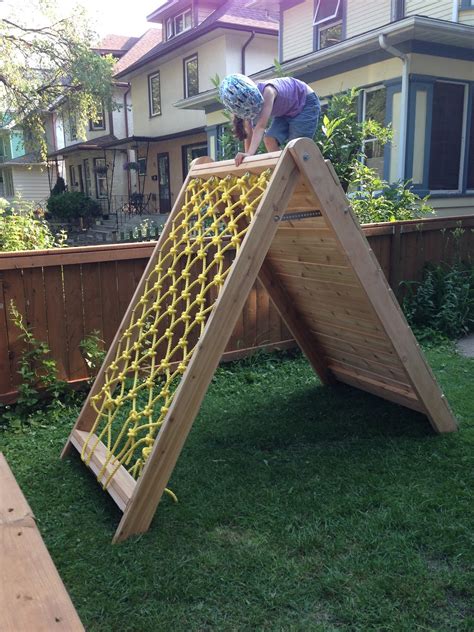 Mincing Thoughts: Kids Climbing Play Structure - Building a Climbing Wall and Cargo Net