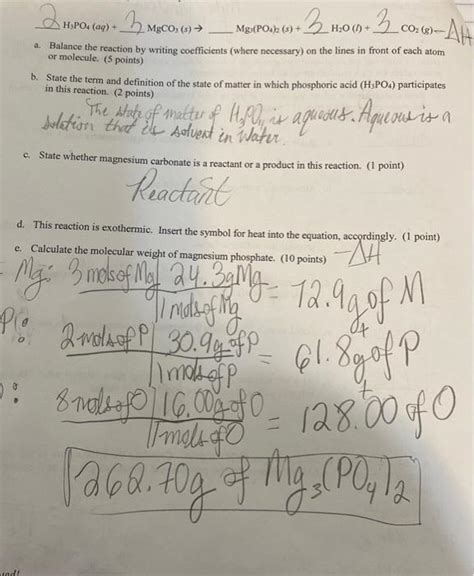 Solved f. Calculate how many kilograms of magnesium | Chegg.com