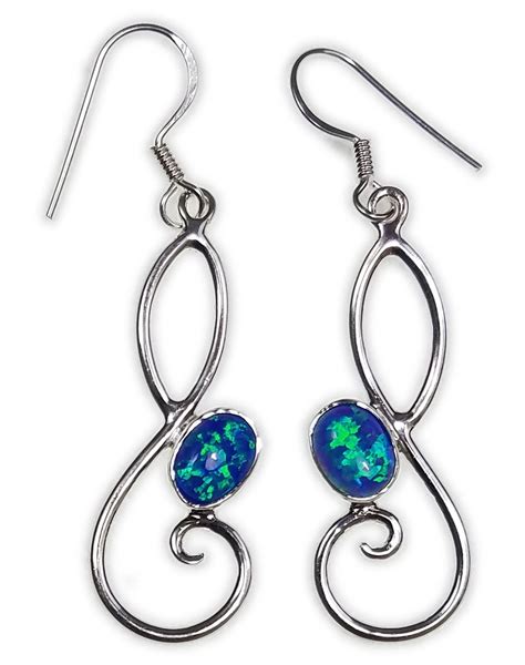 SAELS01009 Australian Opal Earrings 925 Sterling Silver, Krivi International, Wholesale Jewelry USA