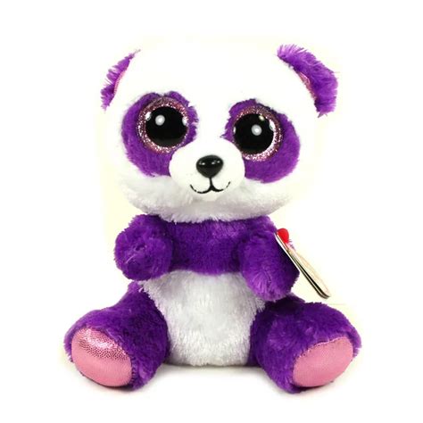 ჱTY Beanie Boos ® Original Original 6 18cm Boom Boom the ᐊ Purple Purple Panda Beanie Baby Plush ...