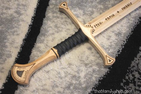 Anduril, Aragorn's Sword LOTR-Inspired Wooden Isildur Replica Blade ...